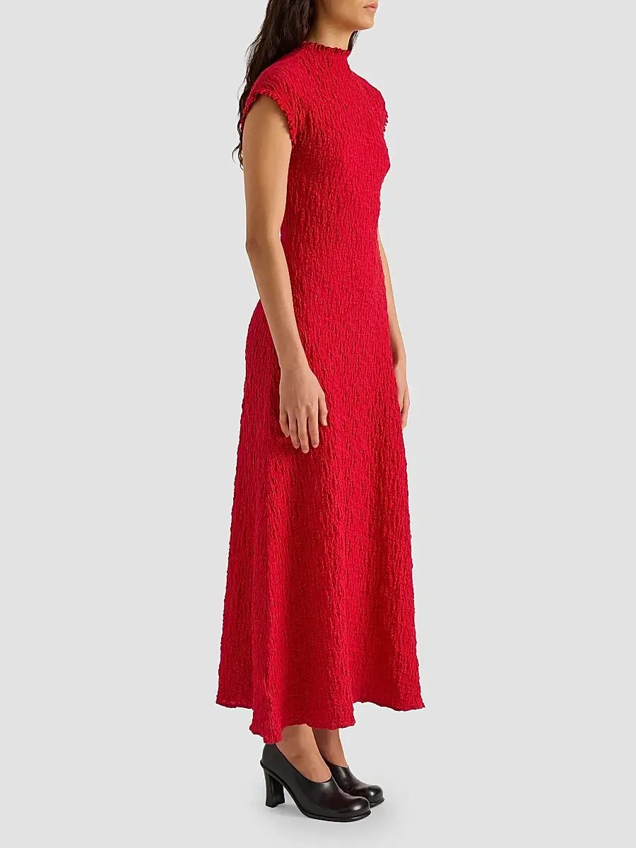 Proenza Schouler White Label Women's Cleo Stretch Jersey Jacquard A-Line Midi Dress | Thumbnail 5