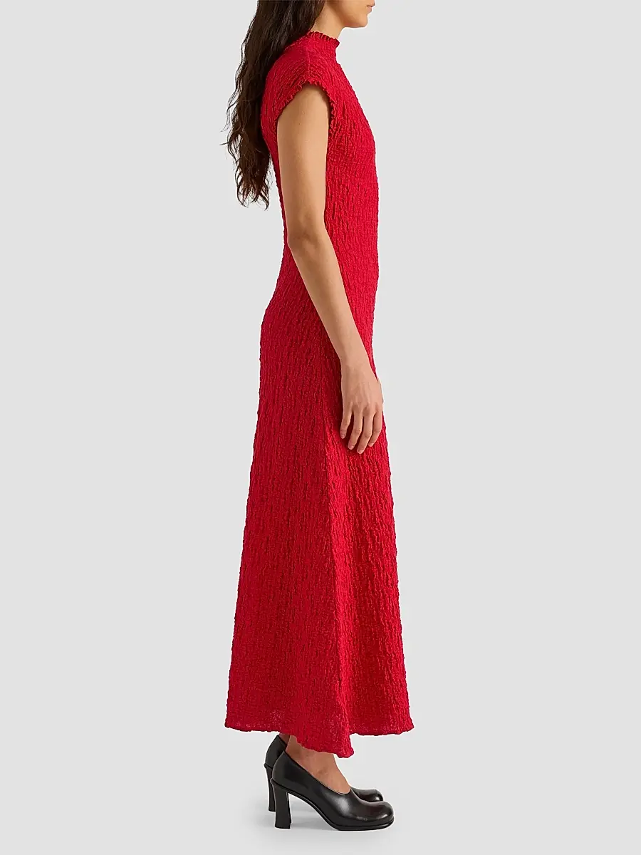 Proenza Schouler White Label Women's Cleo Stretch Jersey Jacquard A-Line Midi Dress | Thumbnail 6