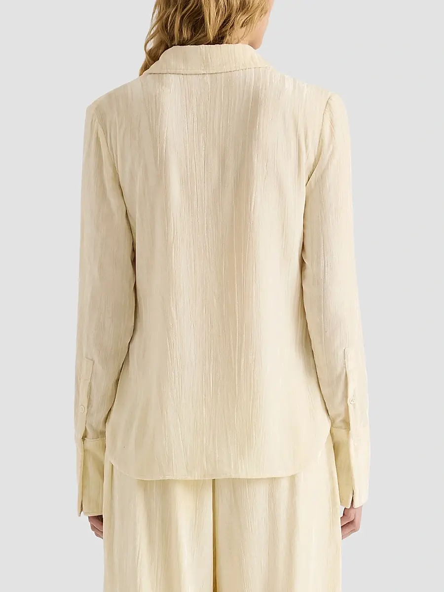 Proenza Schouler White Label Women's Madi Crushed Velvet Shirt | Thumbnail 3 Proenza Schouler White Label Women's Madi Crushed Velvet Shirt | Thumbnail 3