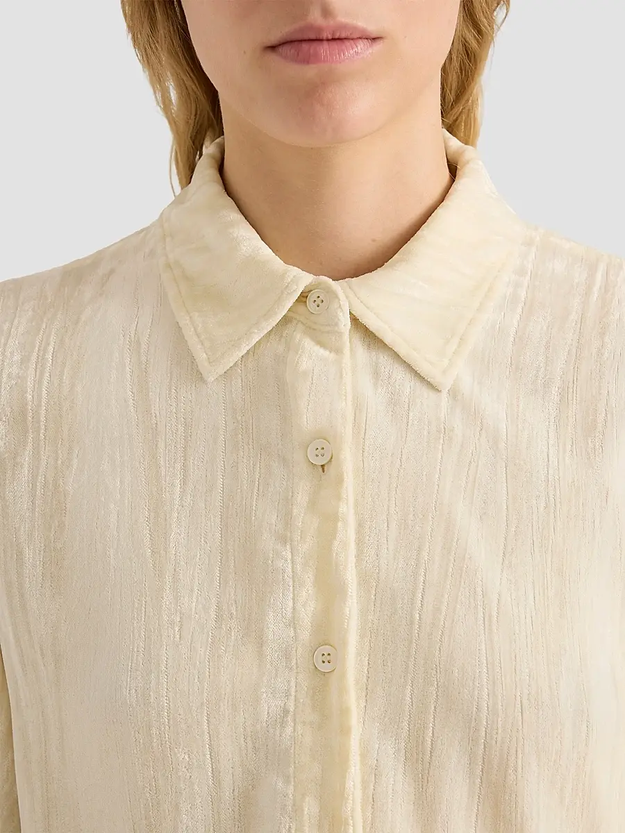 Proenza Schouler White Label Women's Madi Crushed Velvet Shirt | Thumbnail 5 Proenza Schouler White Label Women's Madi Crushed Velvet Shirt | Thumbnail 5