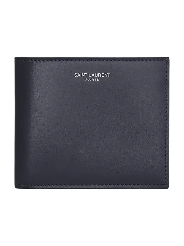 Saint Laurent Men's East/West Wallet in Smooth Leather - Midnight Blue