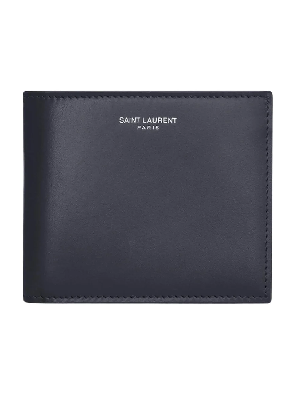 Saint Laurent Men's East/West Wallet in Smooth Leather - Midnight Blue
