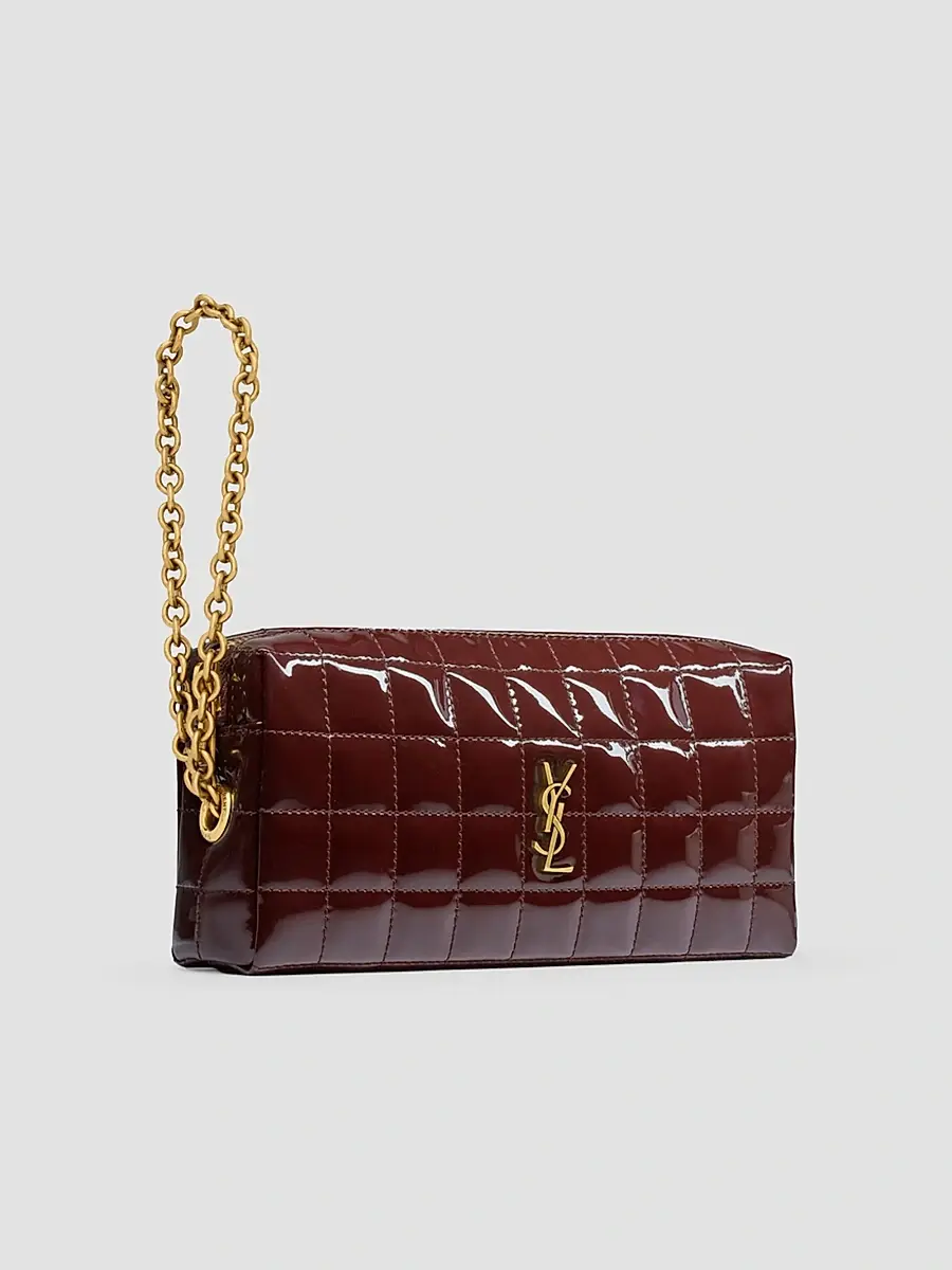 Saint Laurent Women's Cassandre Matelassé Carré Pouch on Chain | Thumbnail 3 Saint Laurent Women's Cassandre Matelassé Carré Pouch on Chain | Thumbnail 3