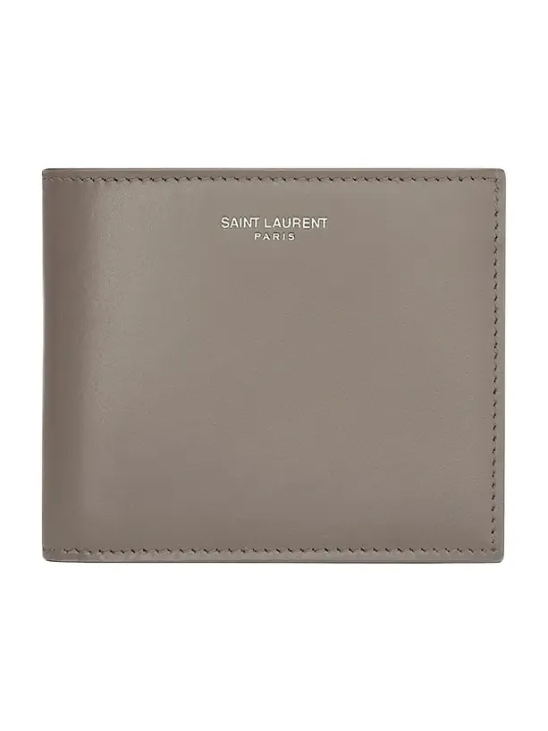Saint Laurent Men's East/West Wallet in Smooth Leather - Light Taupe