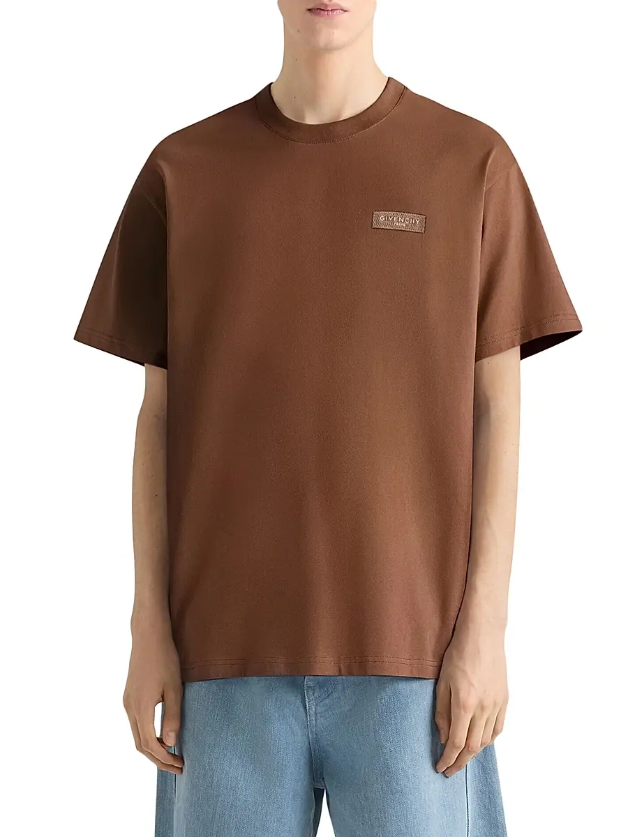 Givenchy Men's T-Shirt in Cotton with Paris Gros Grain | Thumbnail 4 Givenchy Men's T-Shirt in Cotton with Paris Gros Grain | Thumbnail 4