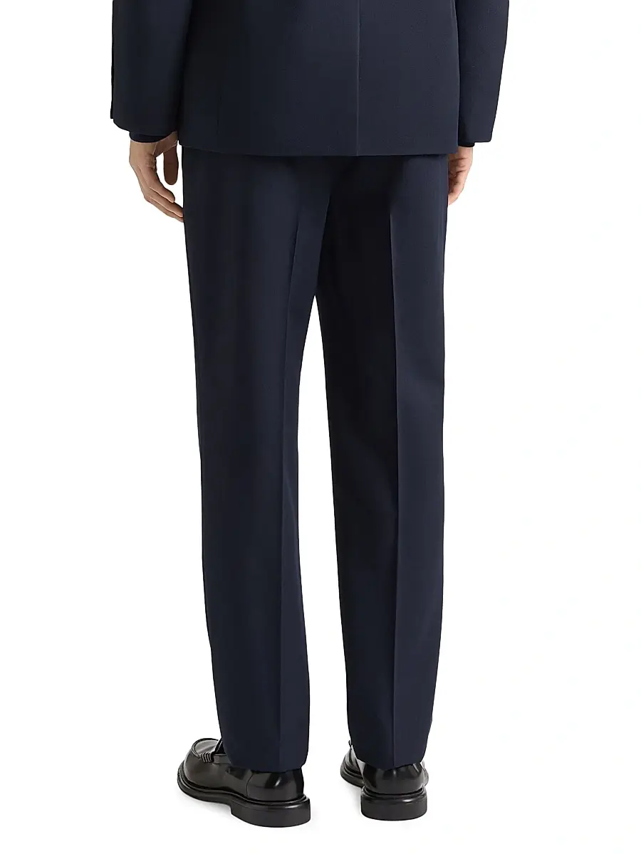 Givenchy Men's Fitted Leg Tailored Trousers in Wool - Night Blue | Thumbnail 4