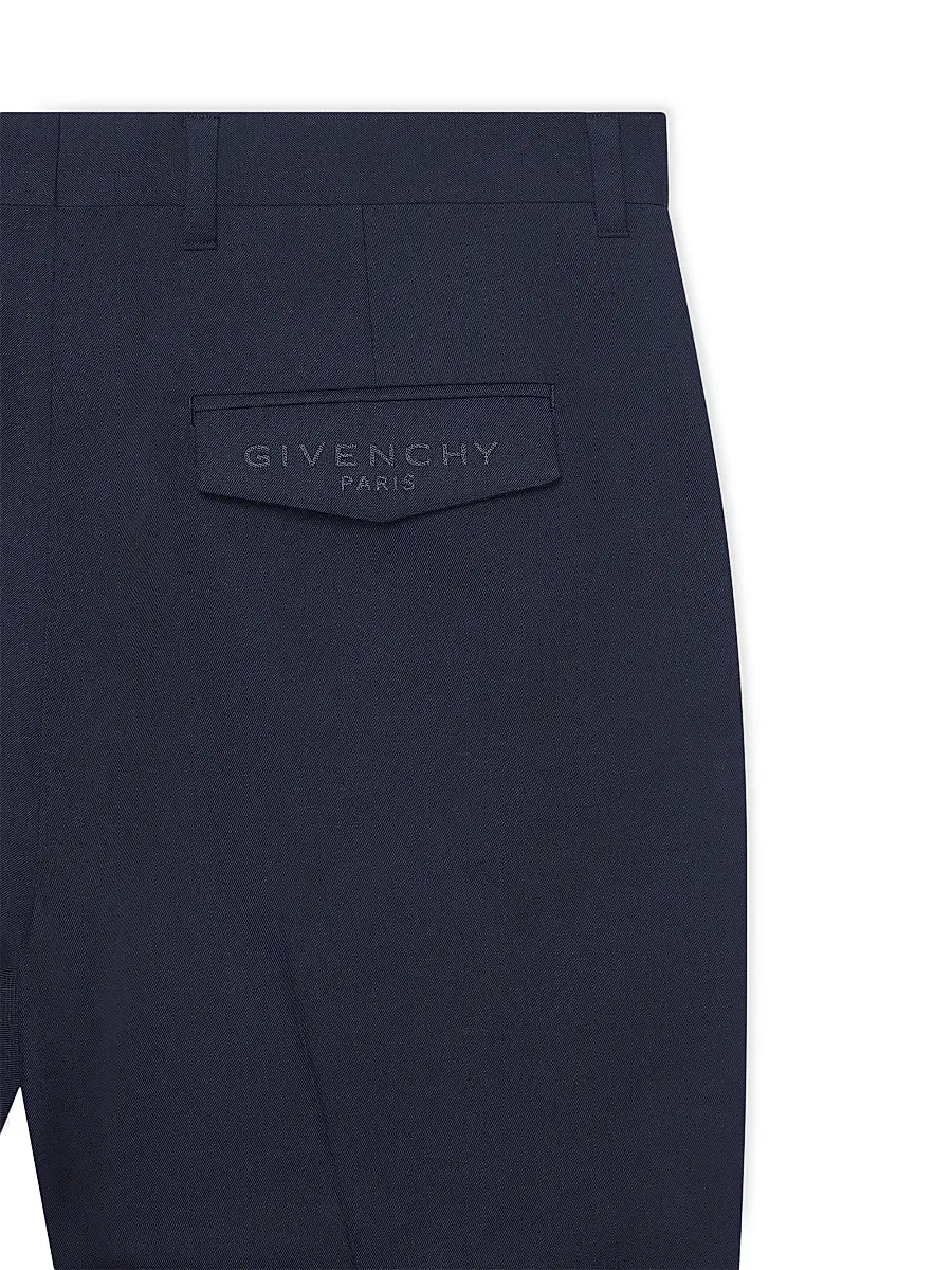 Givenchy Men's Fitted Leg Tailored Trousers in Wool - Night Blue | Thumbnail 5