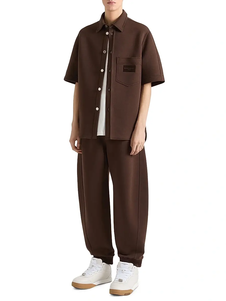 Givenchy Men's Couture Seam Joggers in Scuba - Brown | Thumbnail 2 Givenchy Men's Couture Seam Joggers in Scuba - Brown | Thumbnail 2
