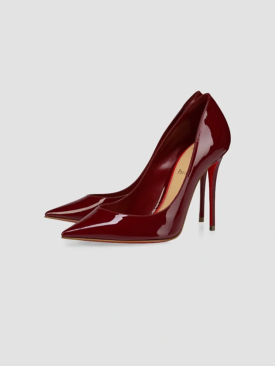 Christian Louboutin Women's La Pigalle 100MM Patent Leather Pumps | Thumbnail 2