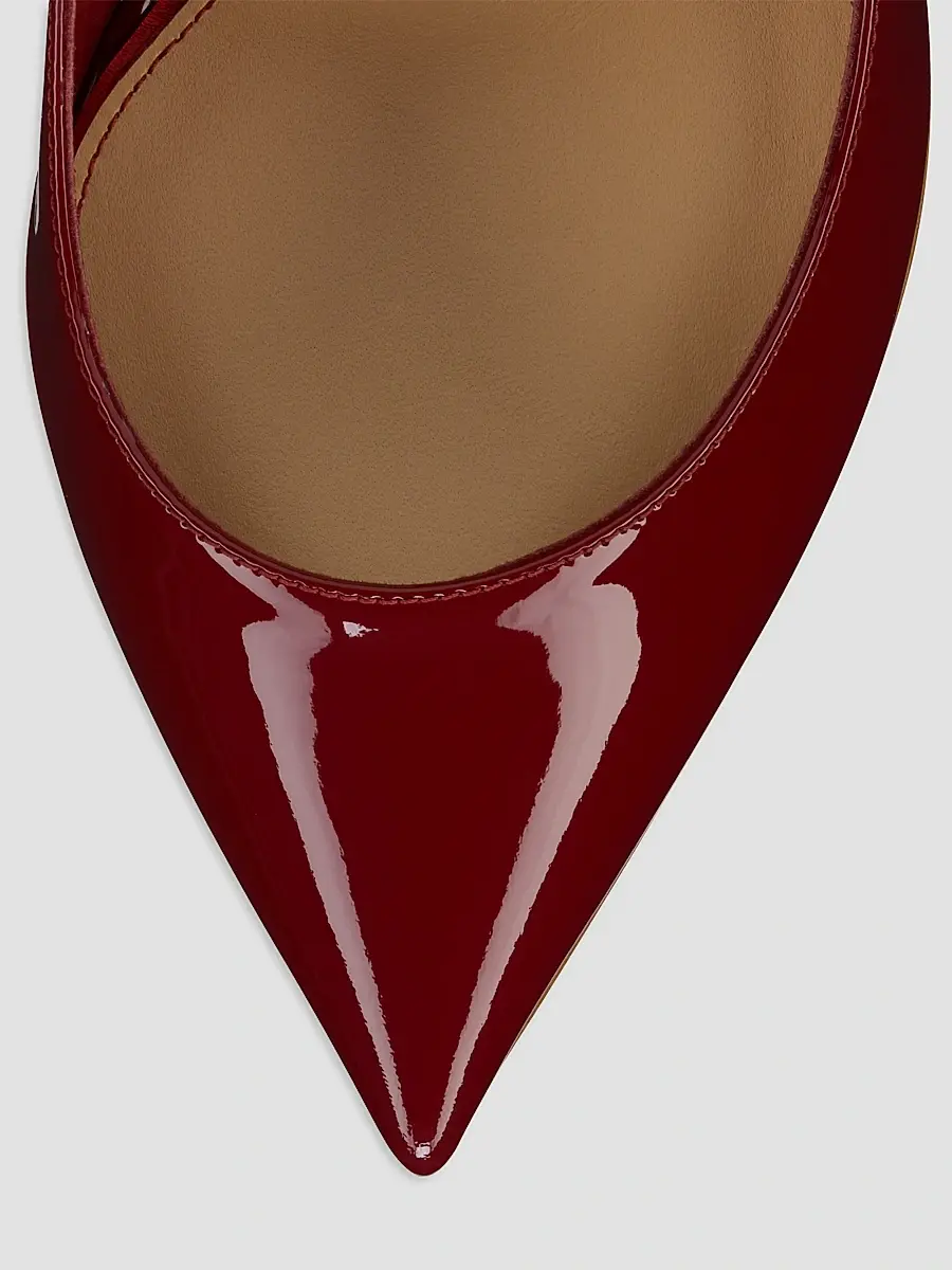 Christian Louboutin Women's La Pigalle 100MM Patent Leather Pumps | Thumbnail 4