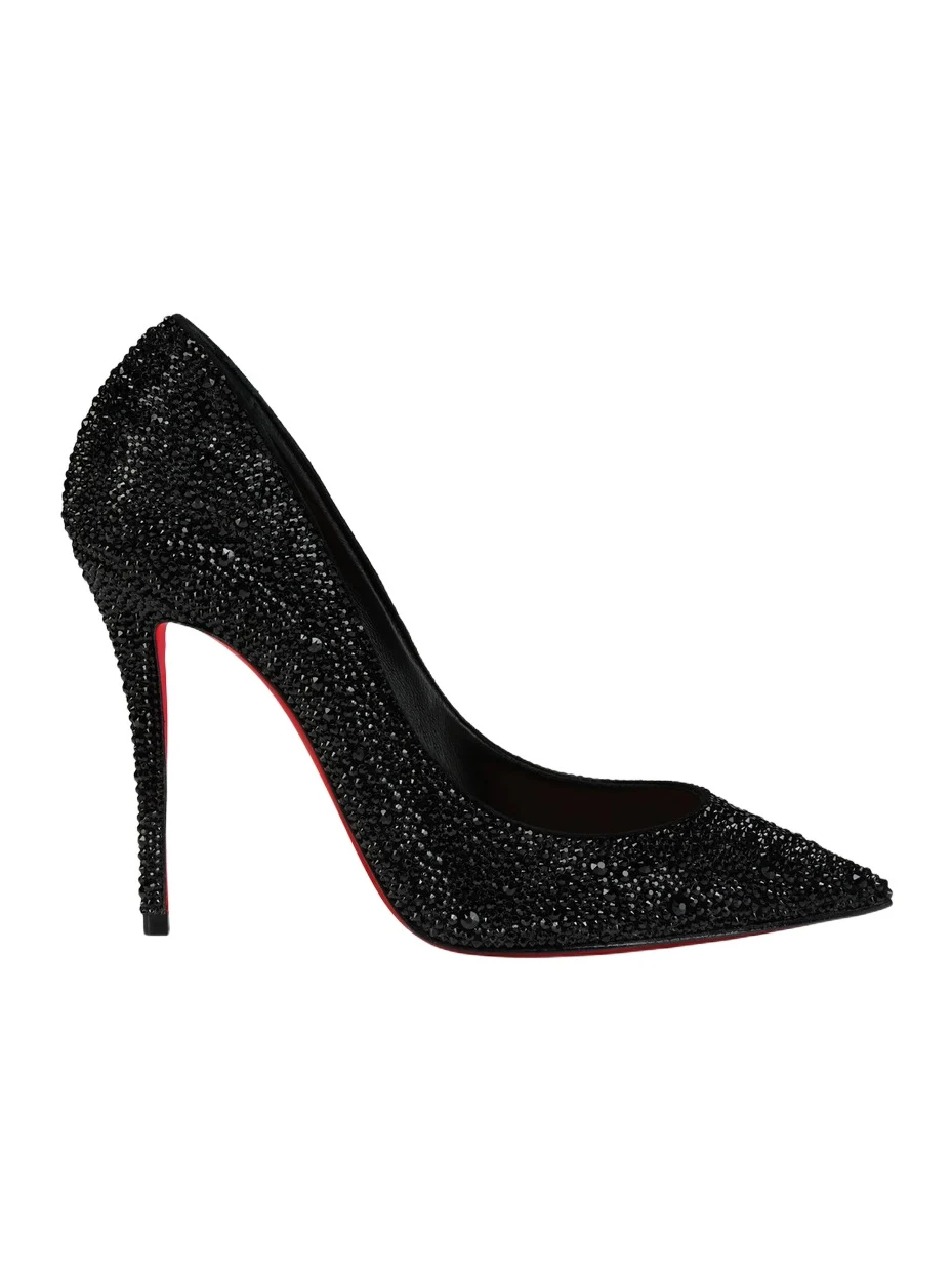 Women's La Pigalle 100MM Strass Suede Pumps Women's La Pigalle 100MM Strass Suede Pumps