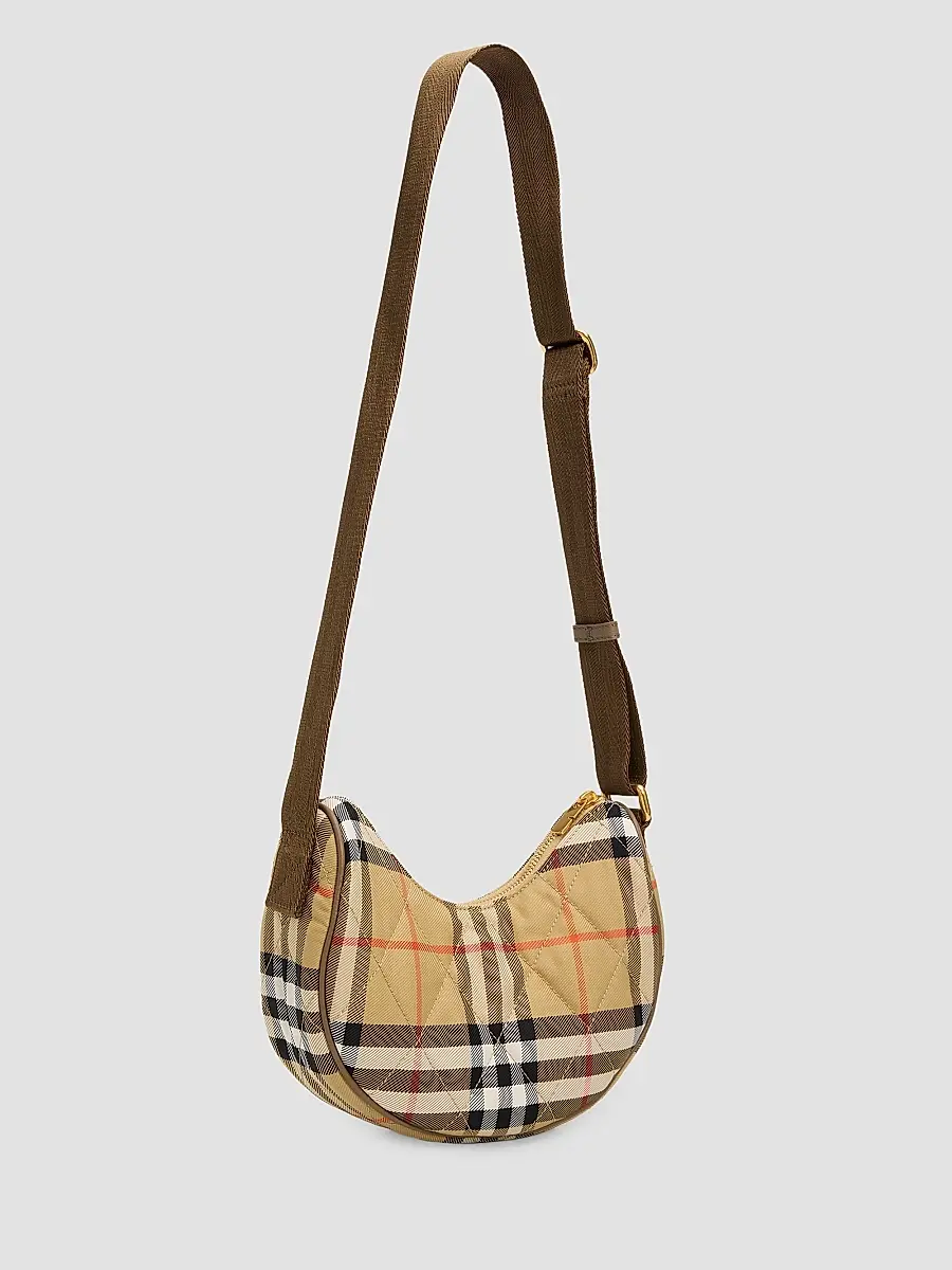 Burberry Women's Check Horseshoe Quilted Crossbody Bag | Thumbnail 3 Burberry Women's Check Horseshoe Quilted Crossbody Bag | Thumbnail 3