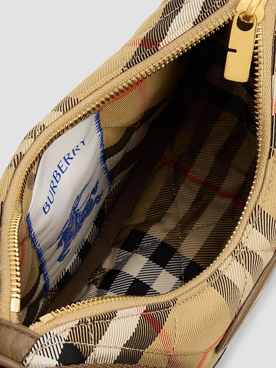 Burberry Women's Check Horseshoe Quilted Crossbody Bag | Thumbnail 4 Burberry Women's Check Horseshoe Quilted Crossbody Bag | Thumbnail 4