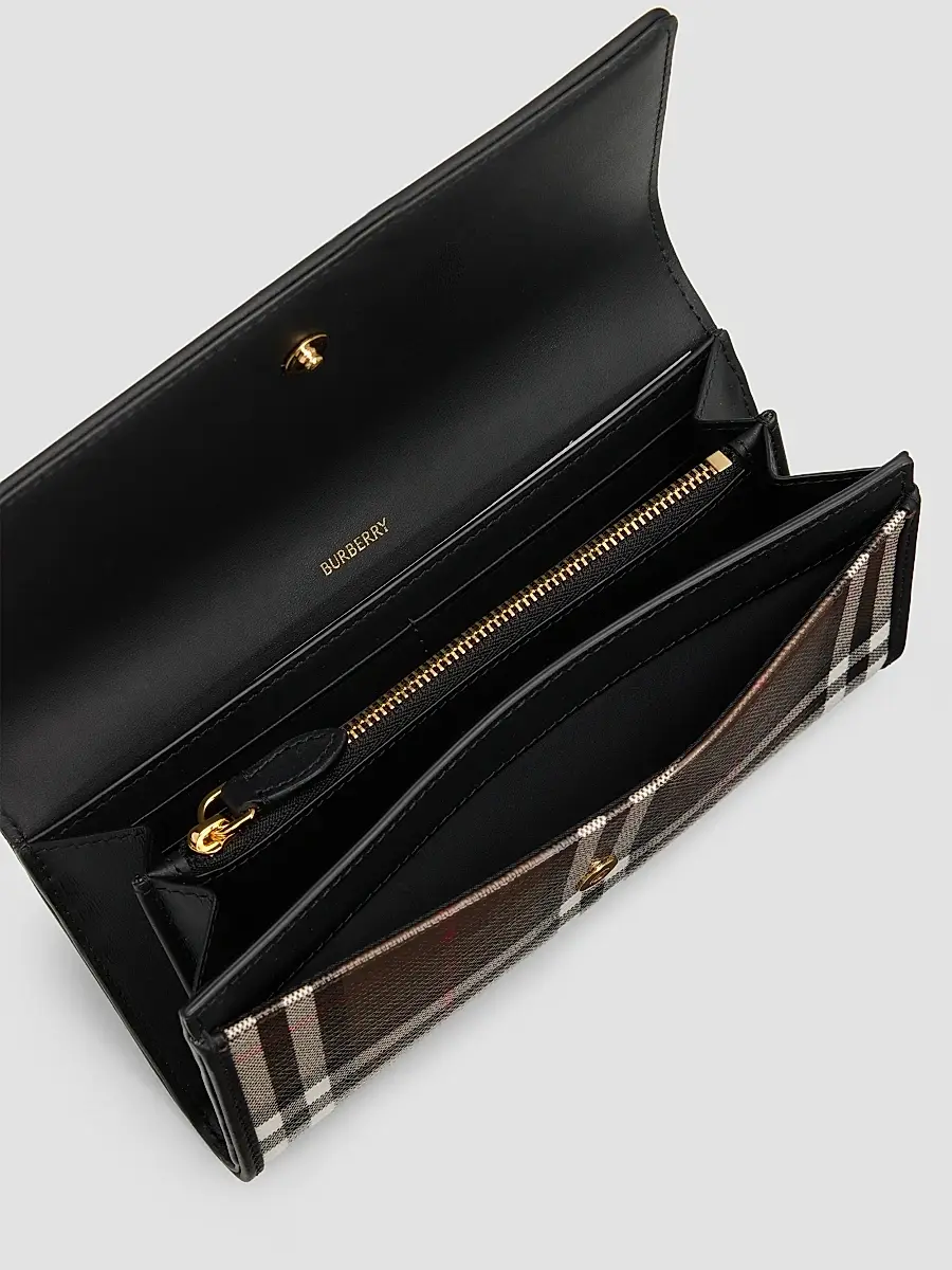 Burberry Women's Halton Check Cotton Wallet | Thumbnail 4 Burberry Women's Halton Check Cotton Wallet | Thumbnail 4