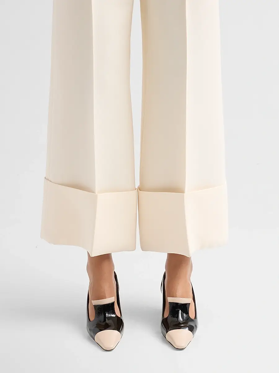 Manolo Blahnik Women's Polastron 50MM Two-Tone Leather Pumps | Thumbnail 2 Manolo Blahnik Women's Polastron 50MM Two-Tone Leather Pumps | Thumbnail 2