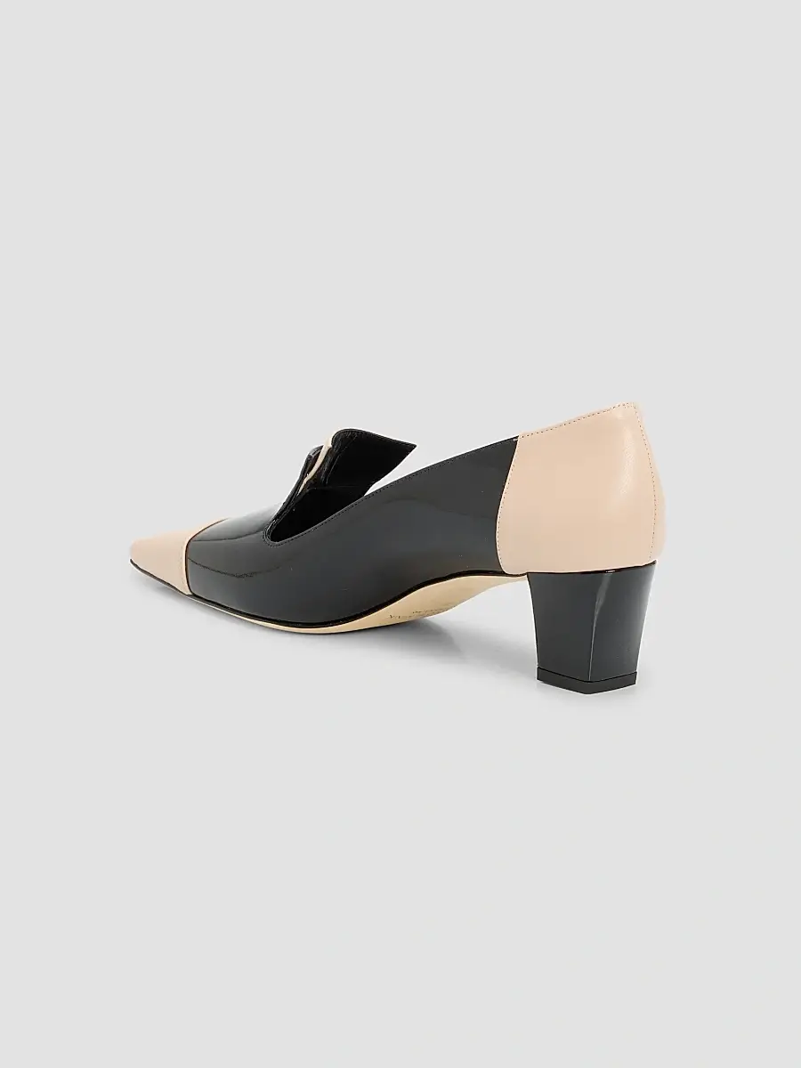 Manolo Blahnik Women's Polastron 50MM Two-Tone Leather Pumps | Thumbnail 4 Manolo Blahnik Women's Polastron 50MM Two-Tone Leather Pumps | Thumbnail 4