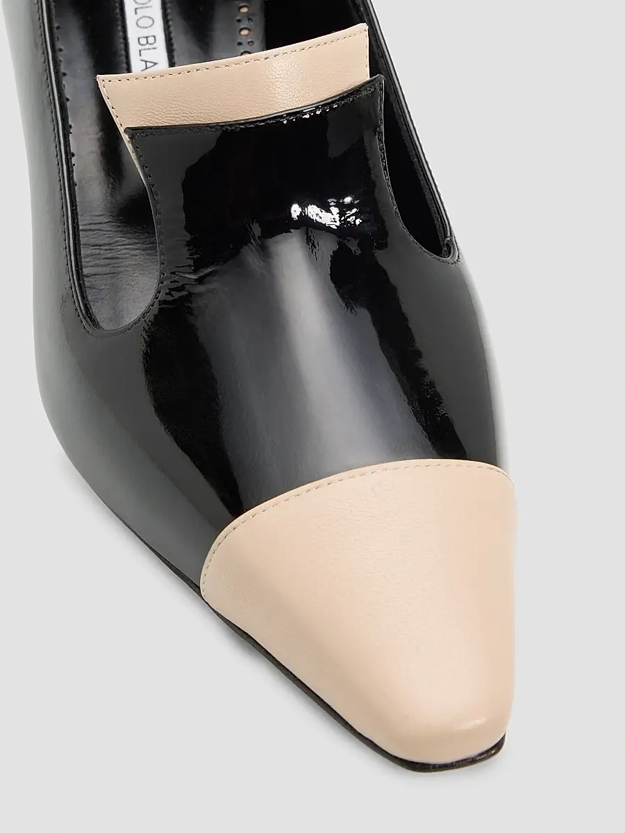 Manolo Blahnik Women's Polastron 50MM Two-Tone Leather Pumps | Thumbnail 5 Manolo Blahnik Women's Polastron 50MM Two-Tone Leather Pumps | Thumbnail 5