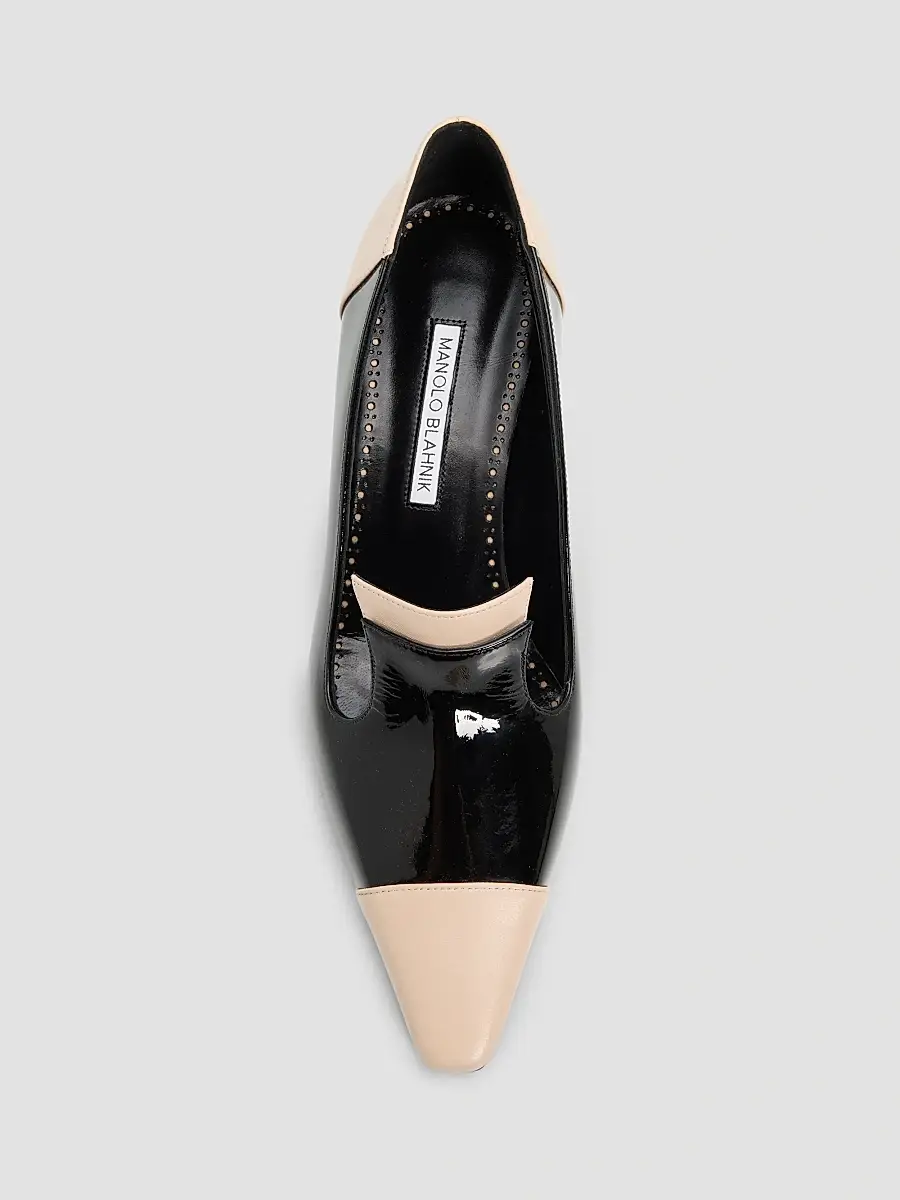 Manolo Blahnik Women's Polastron 50MM Two-Tone Leather Pumps | Thumbnail 6 Manolo Blahnik Women's Polastron 50MM Two-Tone Leather Pumps | Thumbnail 6