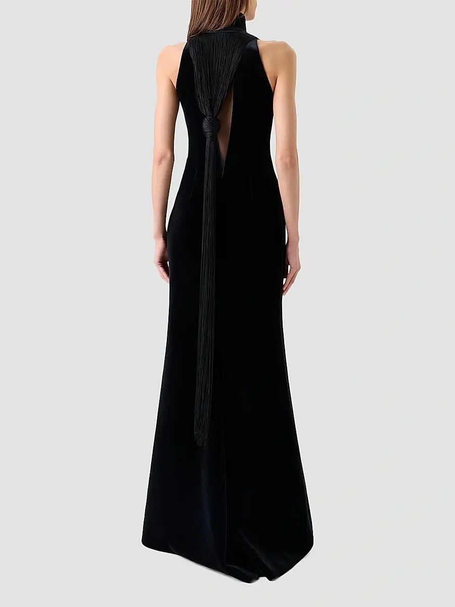 Akris Women's Velvet Halterneck Gown | Thumbnail 3 Akris Women's Velvet Halterneck Gown | Thumbnail 3