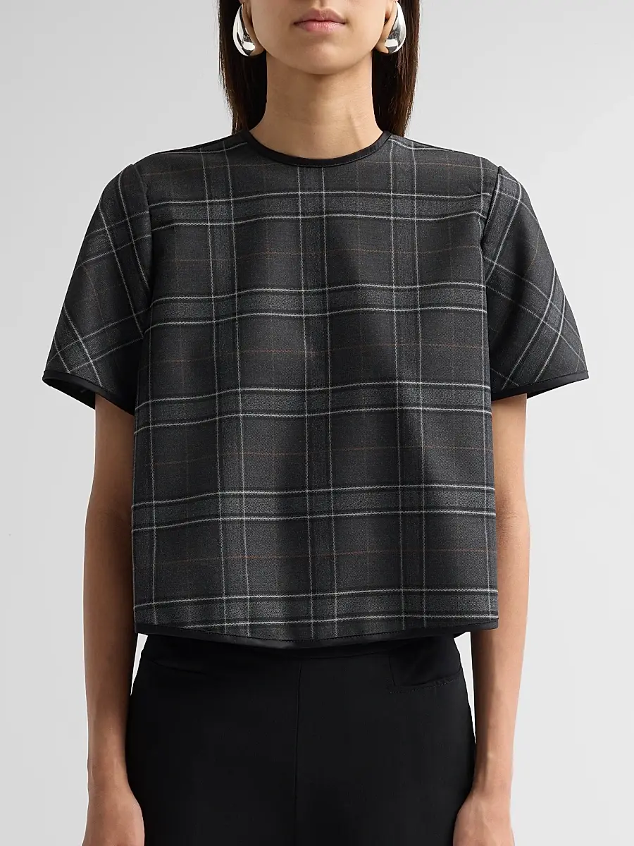 Kika Vargas Women's Hope Wool Plaid Top | Thumbnail 5 Kika Vargas Women's Hope Wool Plaid Top | Thumbnail 5