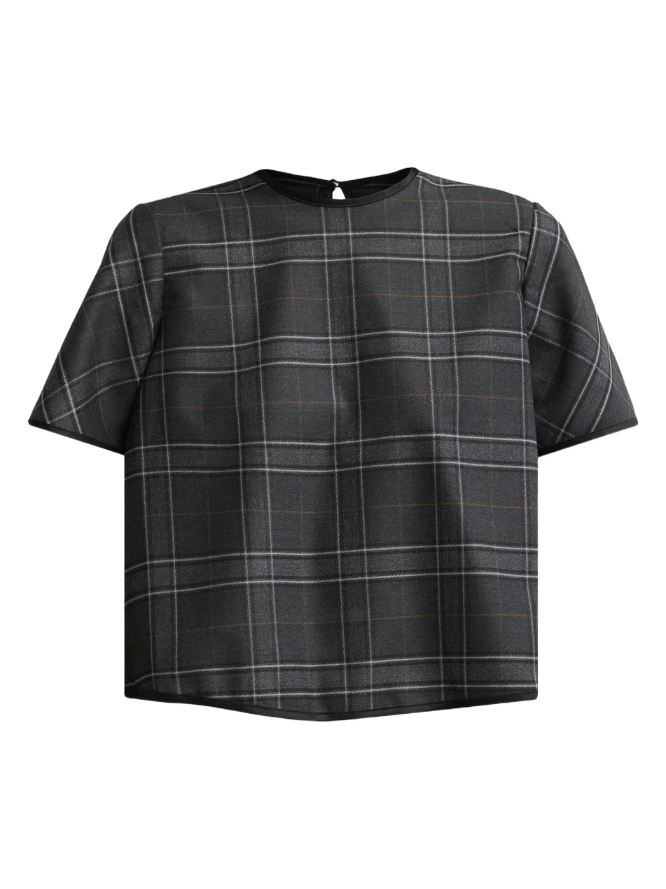 Kika Vargas Women's Hope Wool Plaid Top