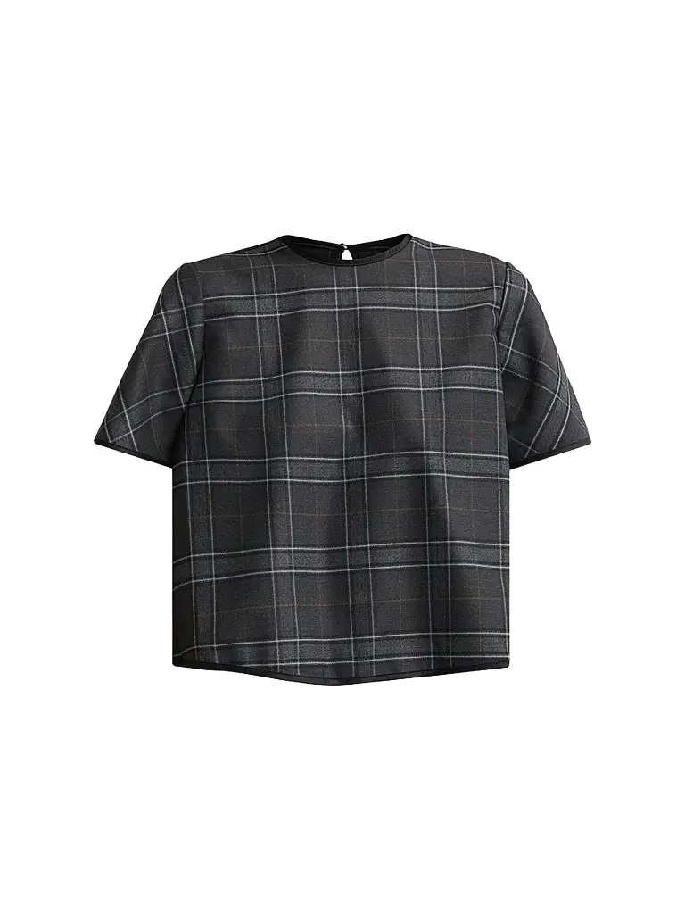 Kika Vargas Women's Hope Wool Plaid Top