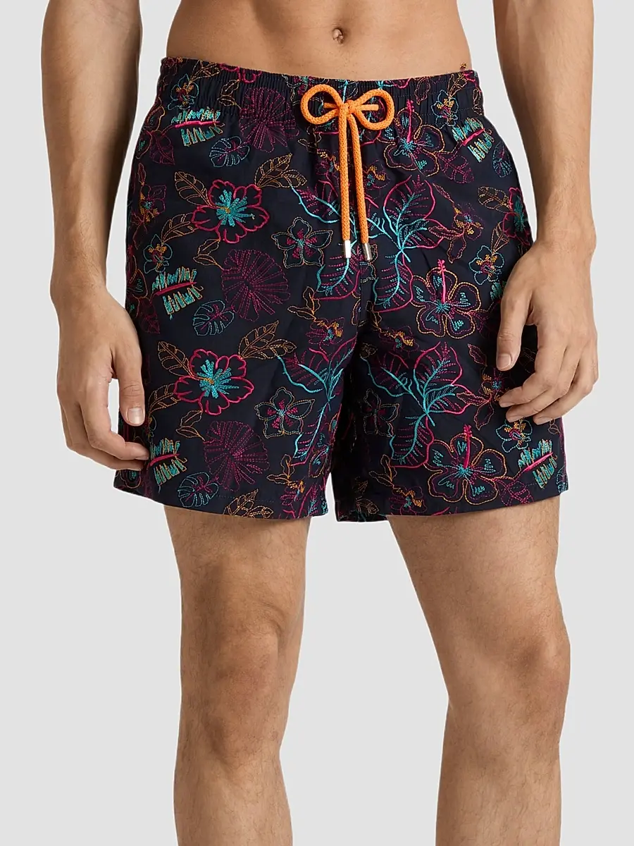 Vilebrequin Men's Mistral Embroidered Swim Trunks | Thumbnail 3 Vilebrequin Men's Mistral Embroidered Swim Trunks | Thumbnail 3