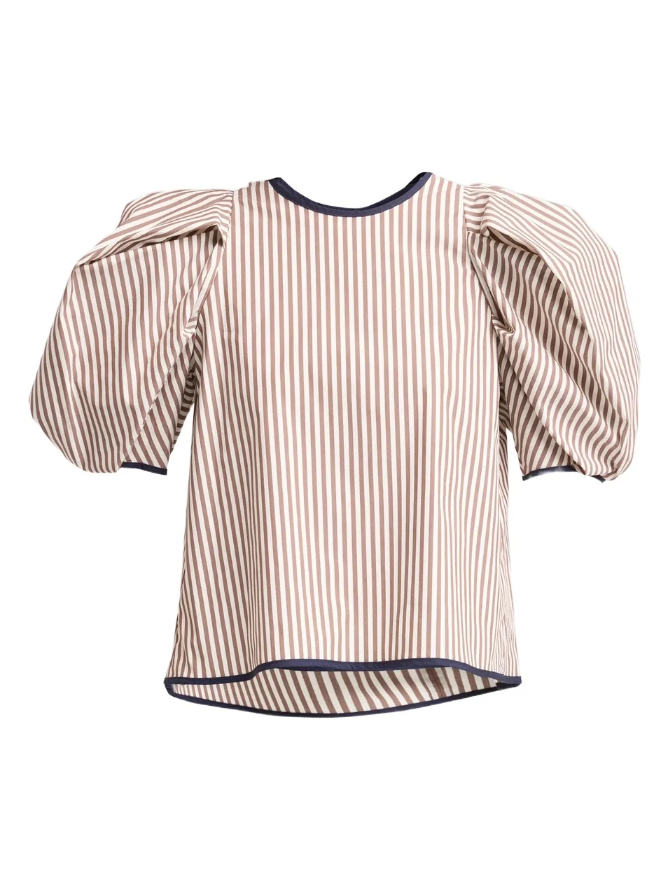Women's Lotta Striped Cotton-Blend Crewneck Blouse Women's Lotta Striped Cotton-Blend Crewneck Blouse