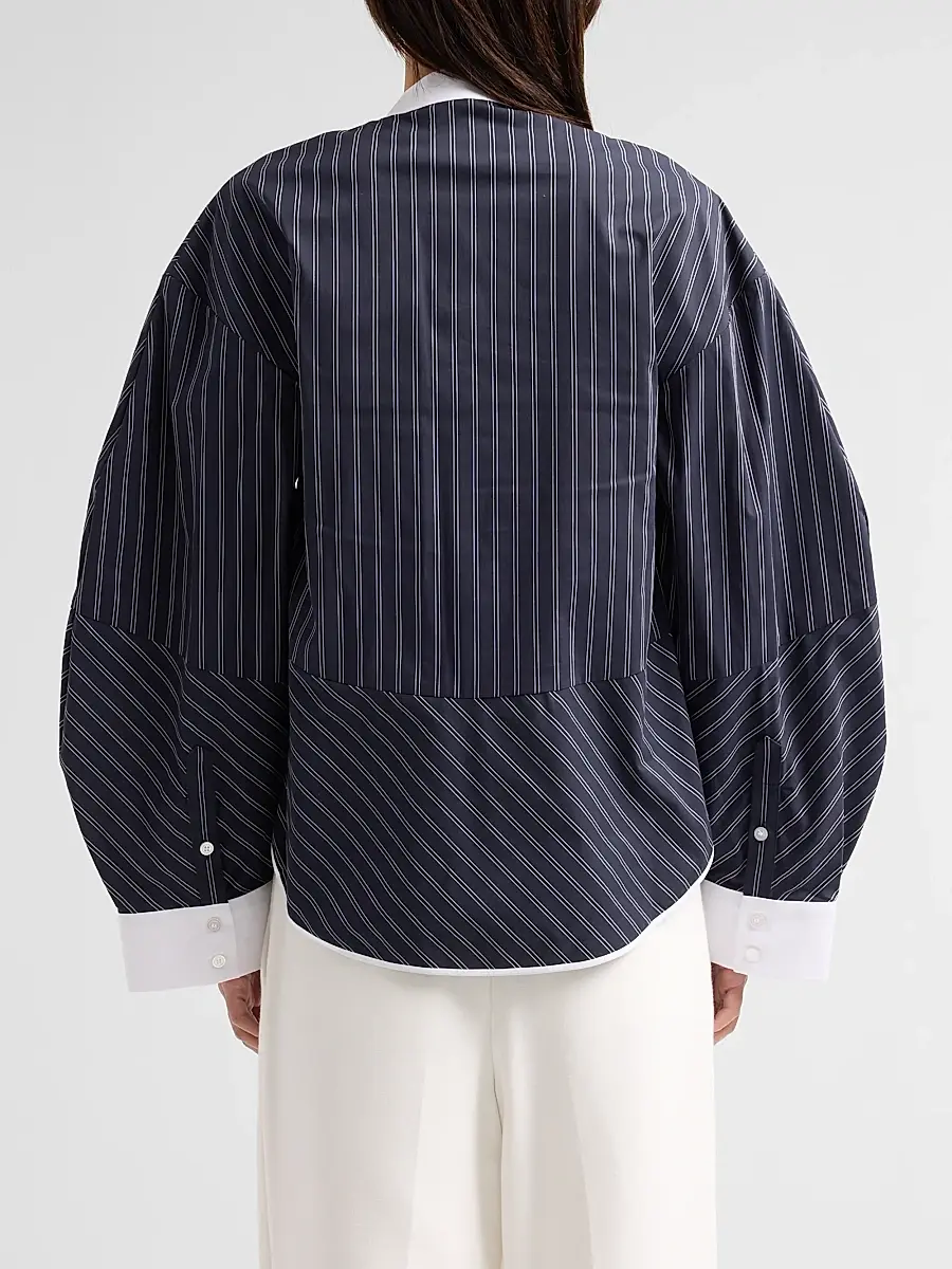 Kika Vargas Women's Rigoberta Striped Cotton-Blend Shirt | Thumbnail 3 Kika Vargas Women's Rigoberta Striped Cotton-Blend Shirt | Thumbnail 3