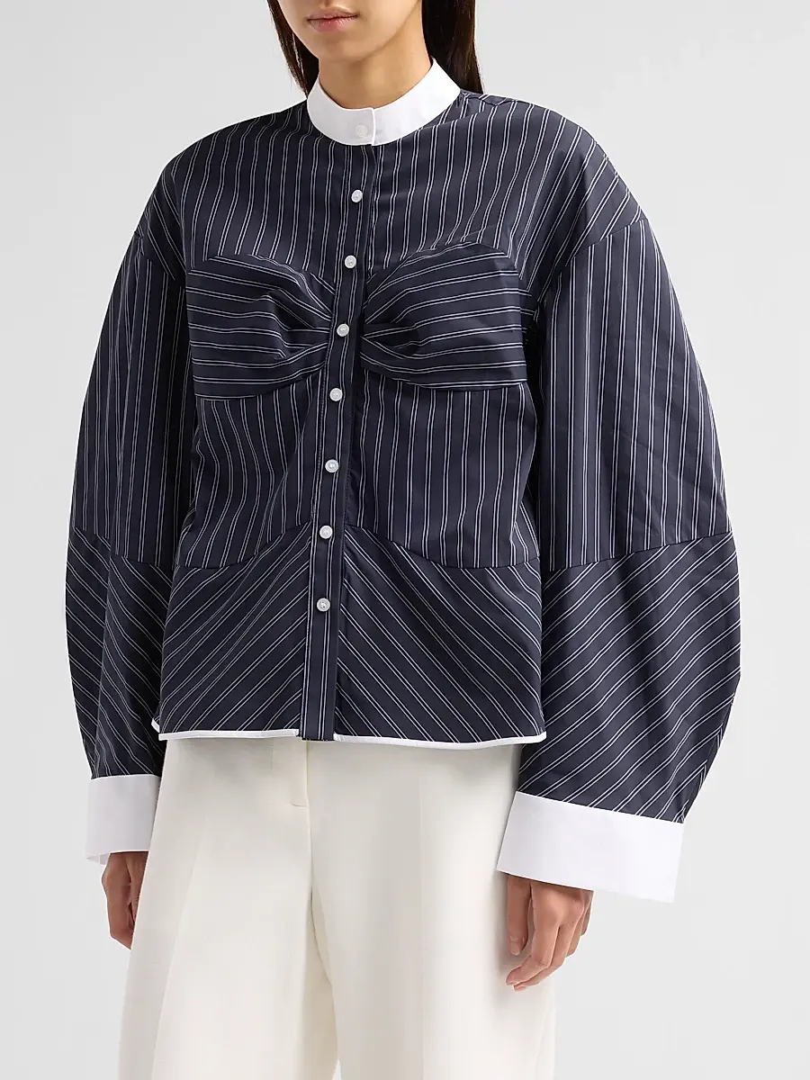 Kika Vargas Women's Rigoberta Striped Cotton-Blend Shirt | Thumbnail 4 Kika Vargas Women's Rigoberta Striped Cotton-Blend Shirt | Thumbnail 4