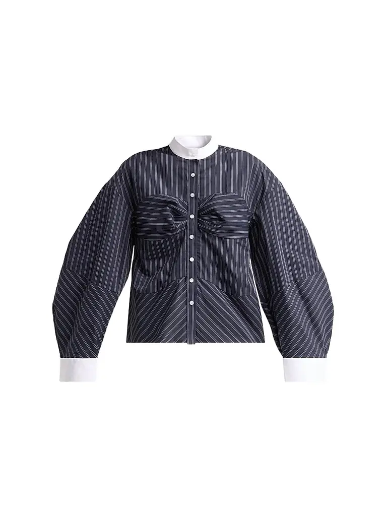 Kika Vargas Women's Rigoberta Striped Cotton-Blend Shirt