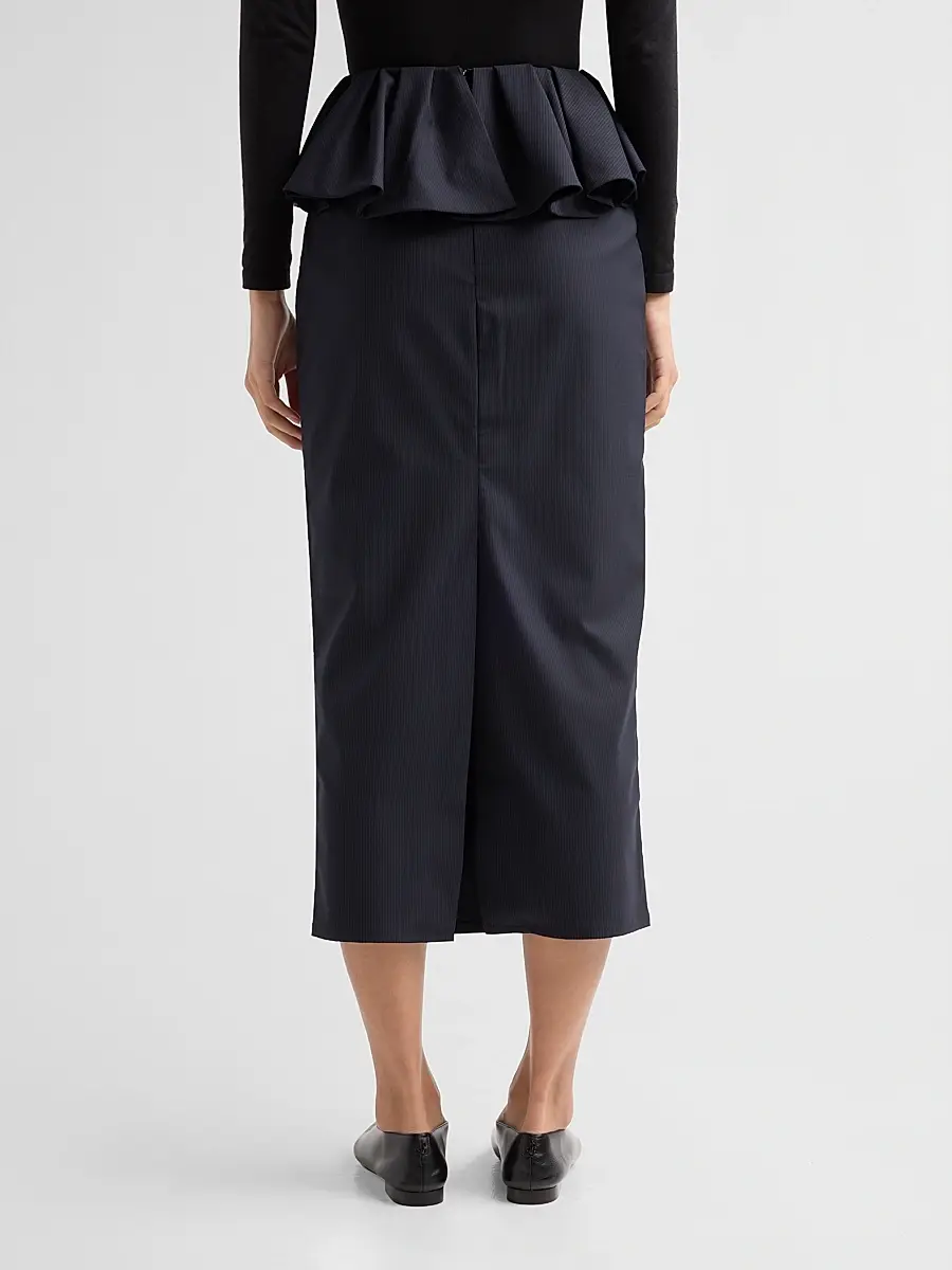 Kika Vargas Women's Zhao Peplum Pencil Midi-Skirt | Thumbnail 3 Kika Vargas Women's Zhao Peplum Pencil Midi-Skirt | Thumbnail 3