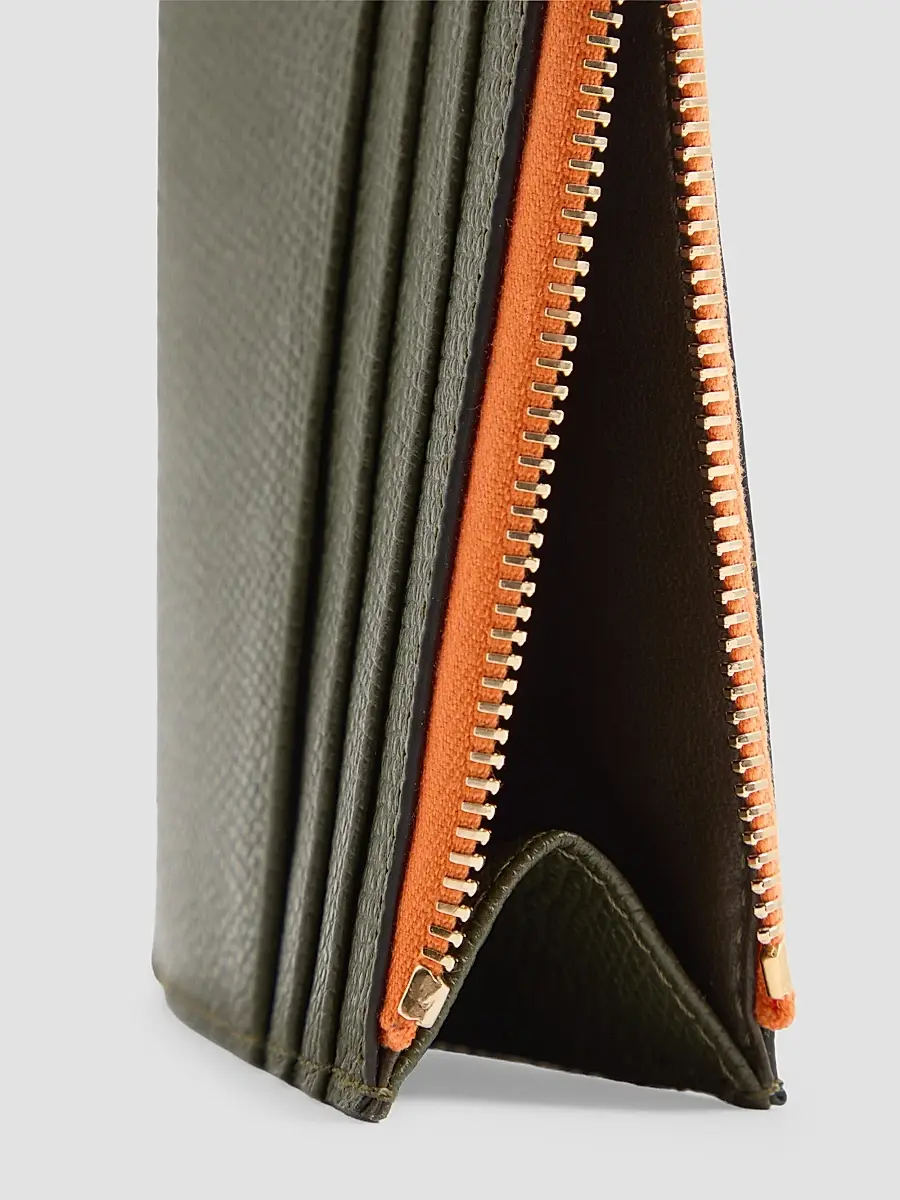 Valentino Men's Stud Up Coin Purse and Cardholder in Nylon and Grainy Calfskin - Olive Green | Thumbnail 5 Valentino Men's Stud Up Coin Purse and Cardholder in Nylon and Grainy Calfskin - Olive Green | Thumbnail 5