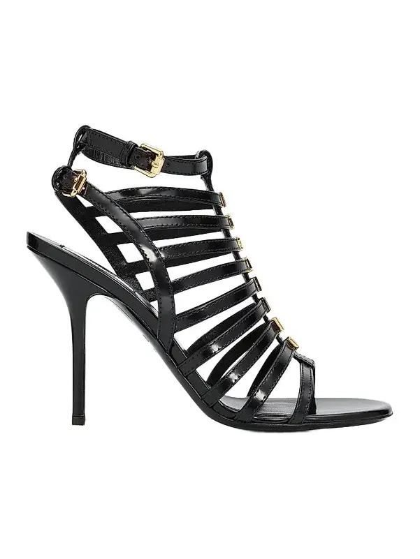 Women's Lettering 100MM Leather Sandals Women's Lettering 100MM Leather Sandals