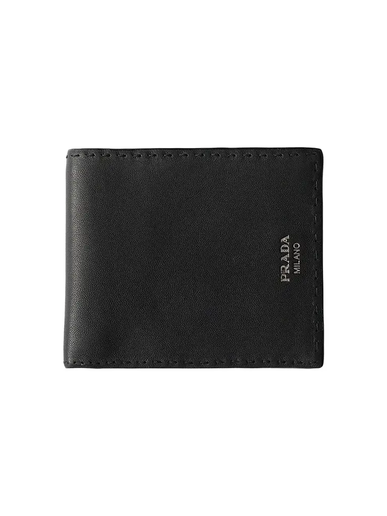 Prada Men's Antiqued Leather Wallet | Image 1 Prada Men's Antiqued Leather Wallet | Image 1
