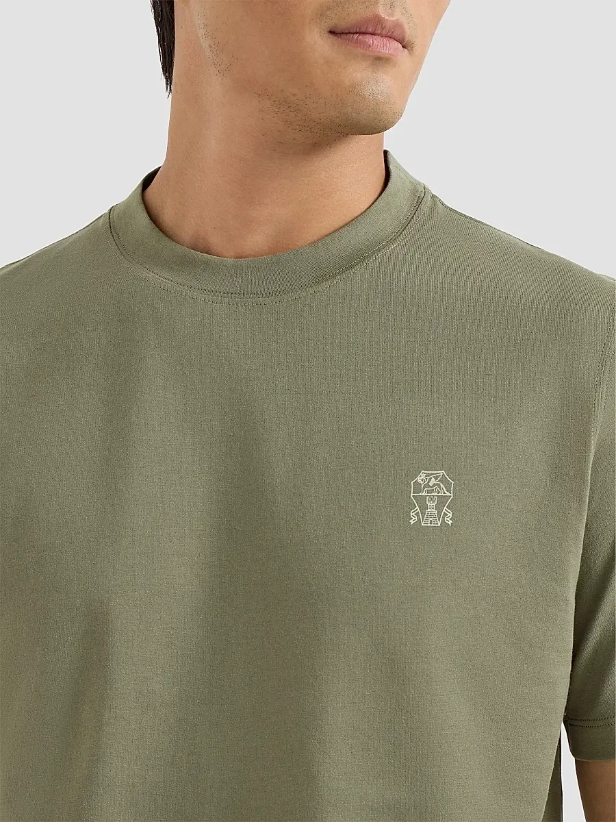 Brunello Cucinelli Men's Cotton Jersey Crew-Neck T-Shirt | Thumbnail 6 Brunello Cucinelli Men's Cotton Jersey Crew-Neck T-Shirt | Thumbnail 6