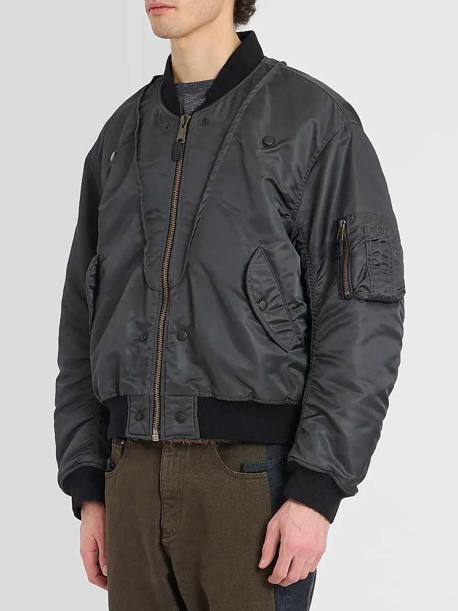 Maison Margiela Men's Reversible Quilted Bomber Jacket | Thumbnail 4 Maison Margiela Men's Reversible Quilted Bomber Jacket | Thumbnail 4