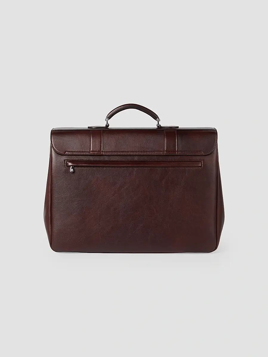 Brunello Cucinelli Men's Calfskin Briefcase | Thumbnail 3 Brunello Cucinelli Men's Calfskin Briefcase | Thumbnail 3