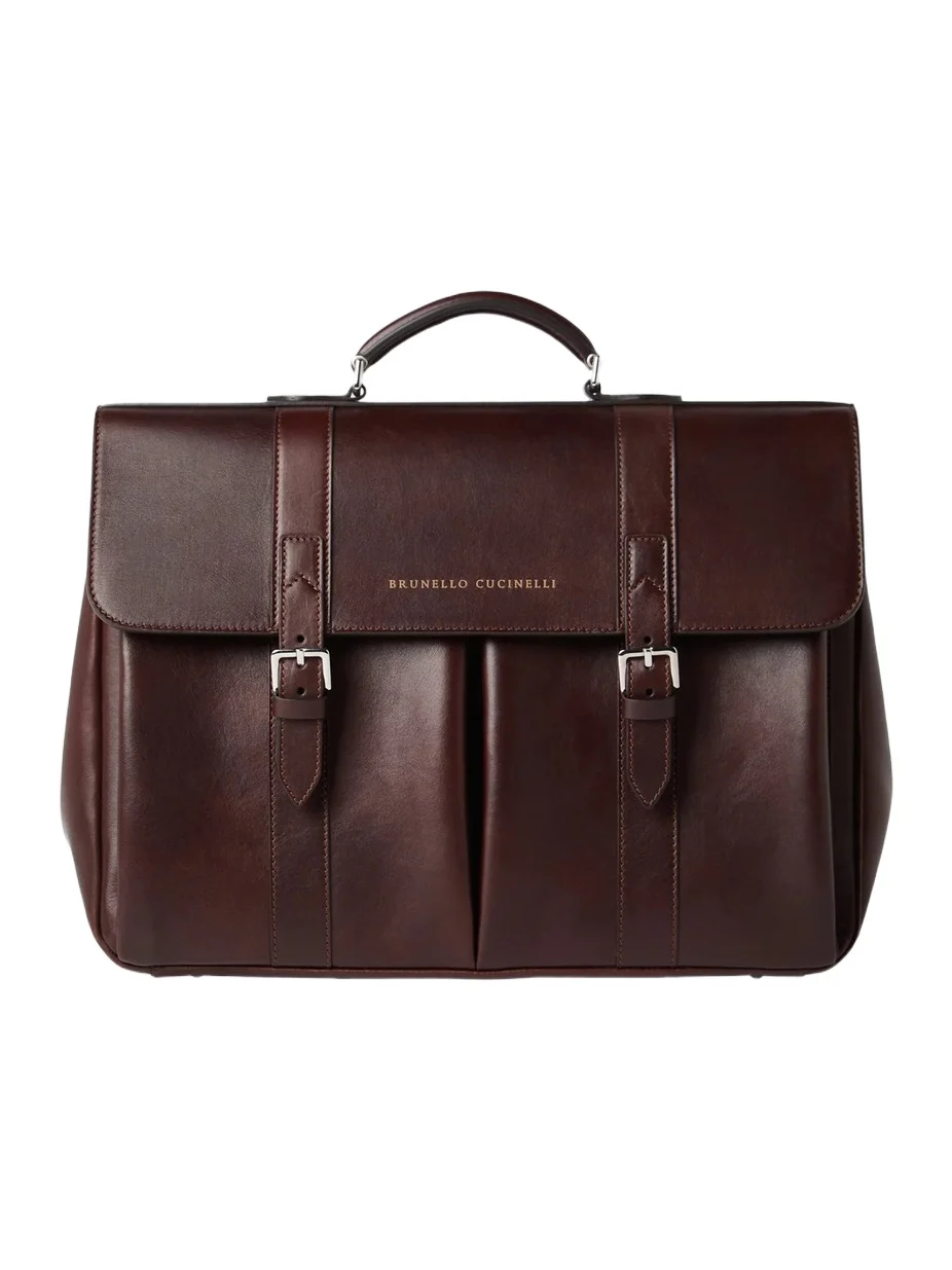 Brunello Cucinelli Men's Calfskin Briefcase