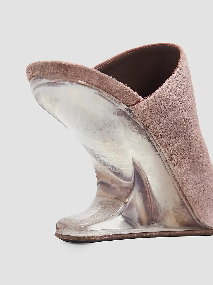 Rick Owens Women's Cantilever 8 Sabot Sharp Suede Mules | Thumbnail 3 Rick Owens Women's Cantilever 8 Sabot Sharp Suede Mules | Thumbnail 3