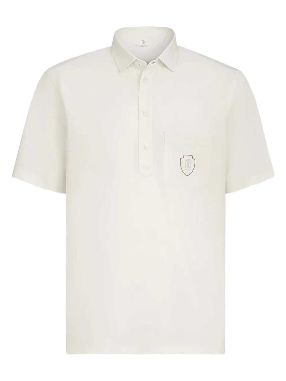 Brunello Cucinelli Men's Lightweight Virgin Wool Polo Shirt
