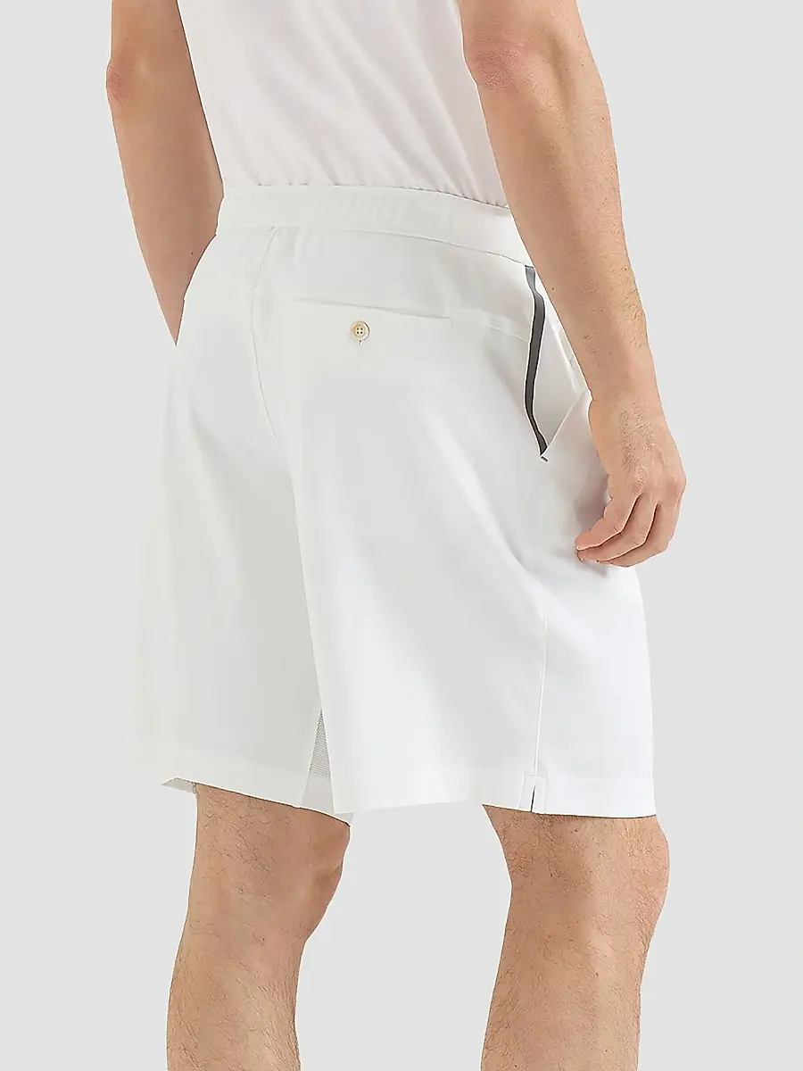 Brunello Cucinelli Men's Cotton Interlock Shorts with Logo - White | Thumbnail 4