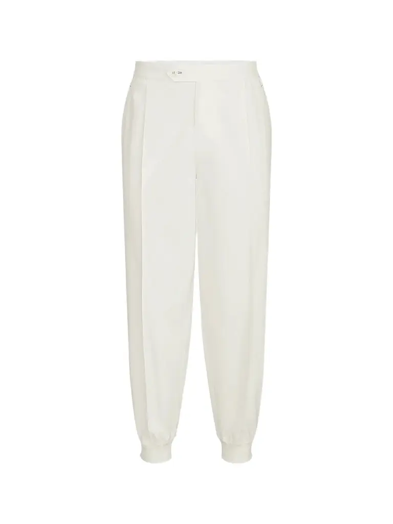 Brunello Cucinelli Men's Nylon Trousers with Tabbed Waistband, Crête Detail