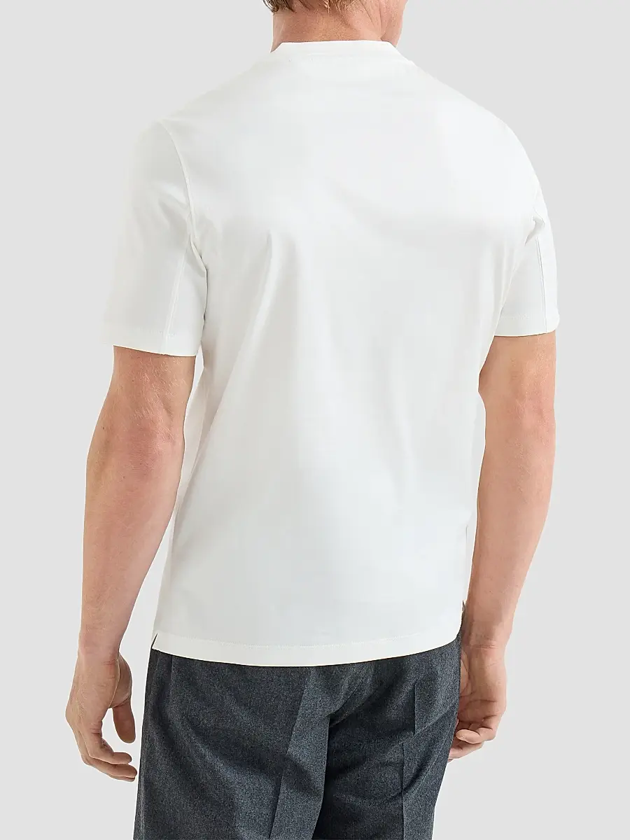 Brunello Cucinelli Men's Cotton Jersey Crew-Neck T-Shirt | Thumbnail 5 Brunello Cucinelli Men's Cotton Jersey Crew-Neck T-Shirt | Thumbnail 5