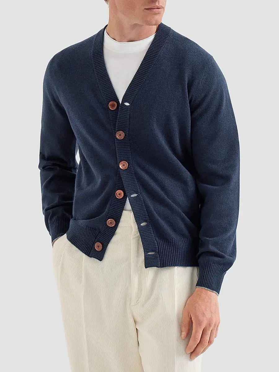 Brunello Cucinelli Men's Cashmere Cardigan | Thumbnail 3 Brunello Cucinelli Men's Cashmere Cardigan | Thumbnail 3