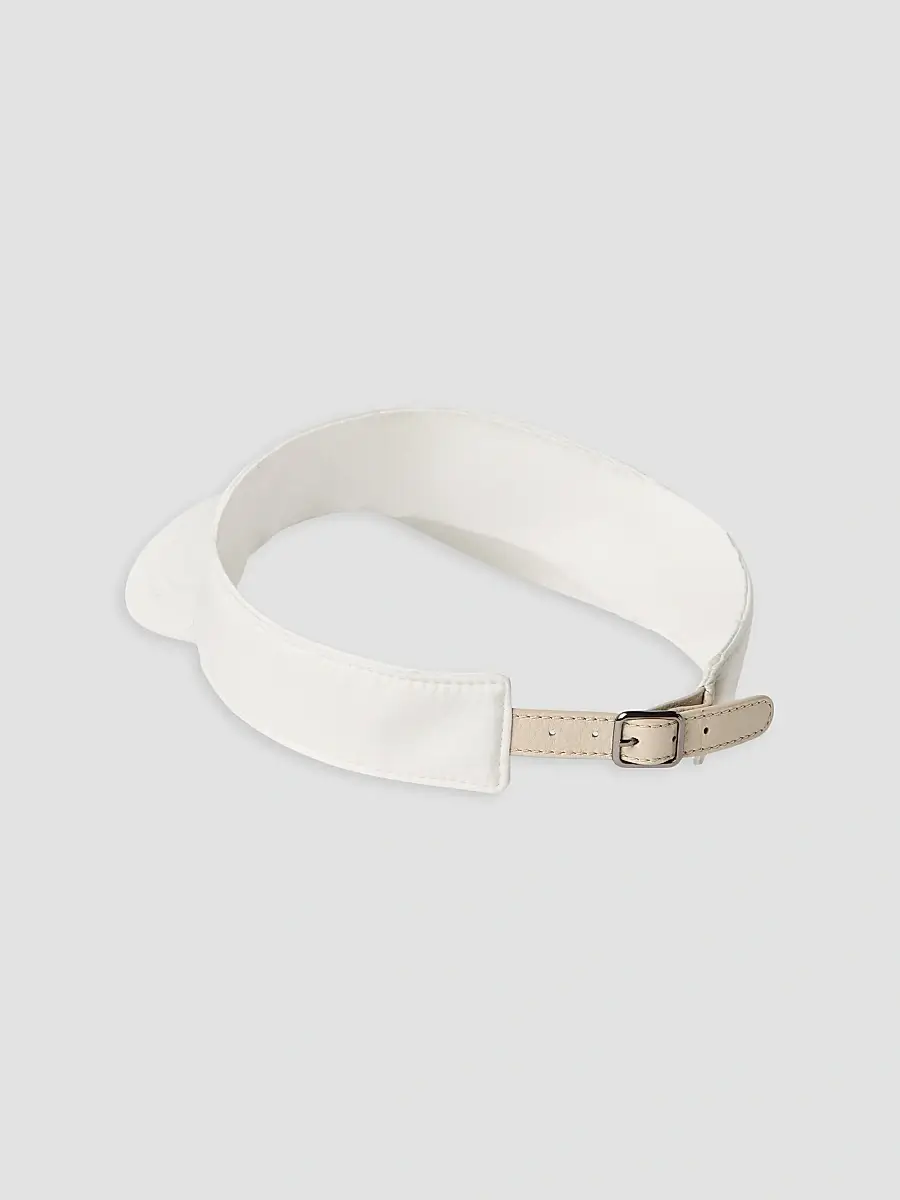 Brunello Cucinelli Women's Nylon Visor Hat with Shiny Band | Thumbnail 2