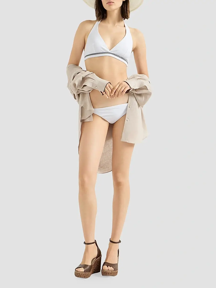 Brunello Cucinelli Women's Techno Jersey Bikini Bottoms | Thumbnail 2 Brunello Cucinelli Women's Techno Jersey Bikini Bottoms | Thumbnail 2