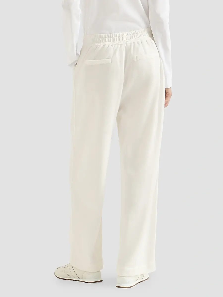 Brunello Cucinelli Women's Techno Cotton Piqué Track Trousers | Thumbnail 4 Brunello Cucinelli Women's Techno Cotton Piqué Track Trousers | Thumbnail 4