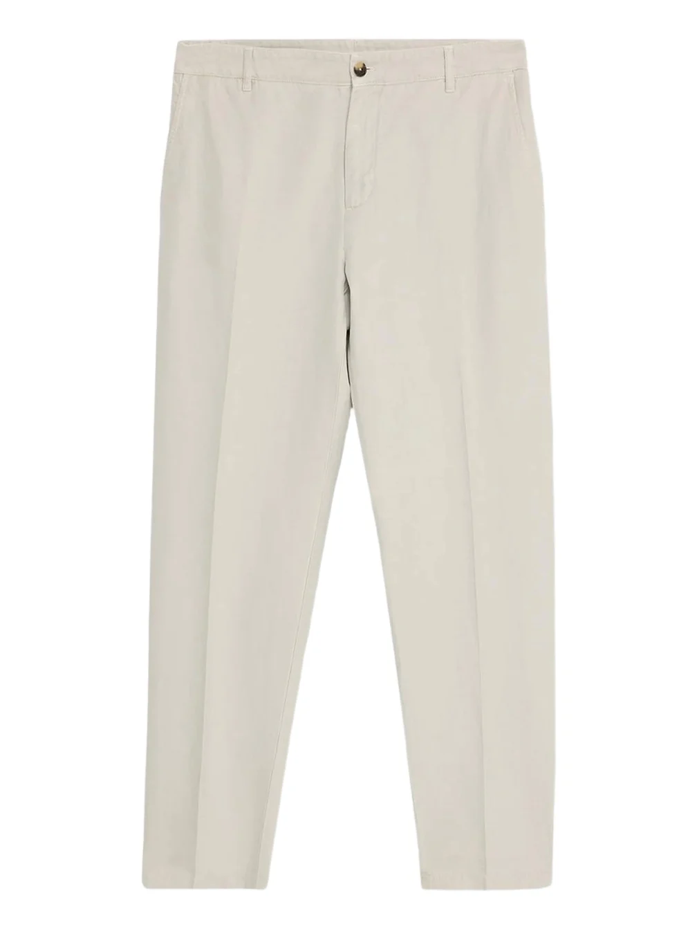 Isaia Men's Cotton-Linen-Blend Crease-Front Pants