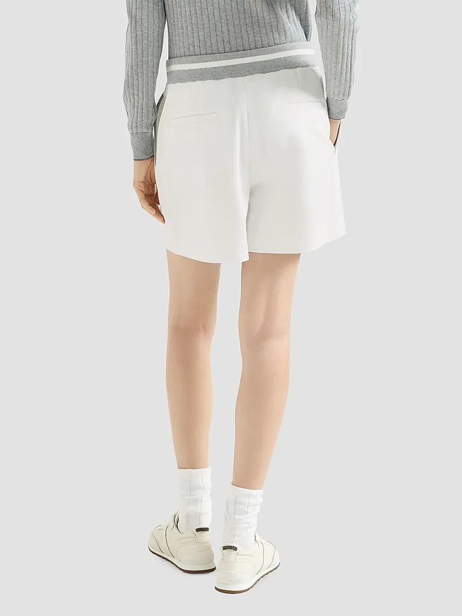 Brunello Cucinelli Women's Stretch Cotton Lightweight French Terry Active Shorts | Thumbnail 4 Brunello Cucinelli Women's Stretch Cotton Lightweight French Terry Active Shorts | Thumbnail 4